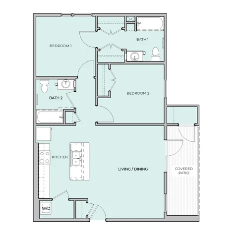 2 Bedroom floor plan